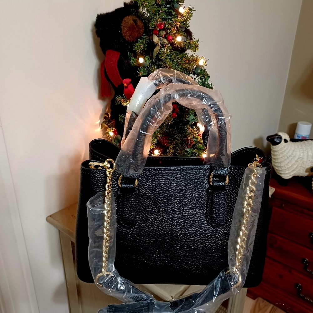 Nanette Lepore Black Pebbled Shoulder Bag - Picture 4 of 10